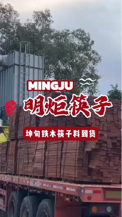 坤甸铁木筷子料到货了，即将制作为优质筷子产品#木筷子日常生产 #坤甸铁木筷子 #坤甸铁木筷子料 #木筷子厂家 #明炬筷子厂-2024-07-22 18.15.19