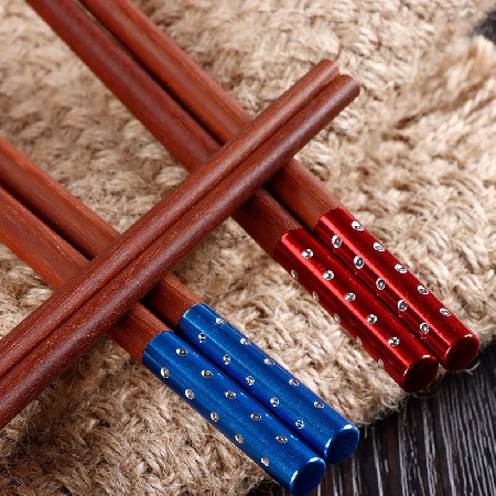 Point drill red sandalwood chopsticks