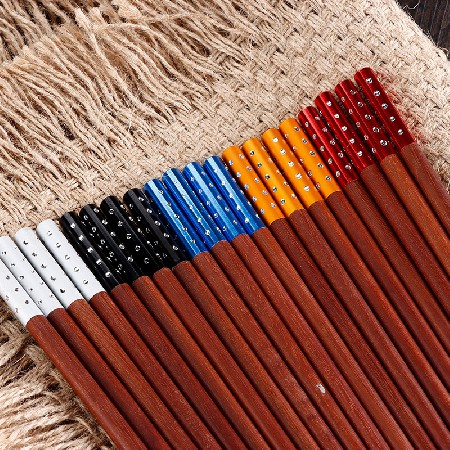 Point drill red sandalwood chopsticks